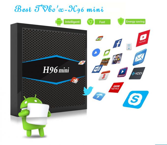 Mini Android TV caja RK 4K último HD de H96 que descifra con Google Play Store